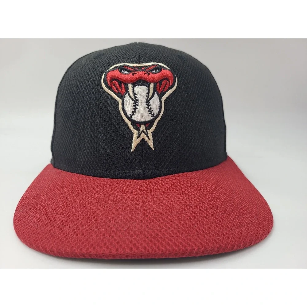 Arizona Diamondbacks New Era 59Fifty Fitted 7 Hat Cap Polyester‎ MLB Black Red